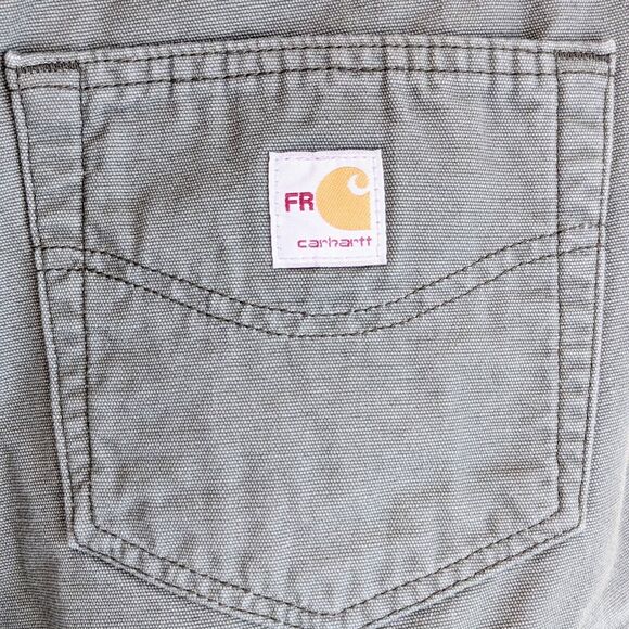 NWT Carhartt Original Fit Fire Resistant Cat2 Canvas Work Pants Gray - Picture 10 of 11